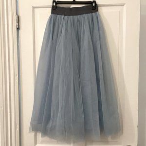 Flowing maxi skirt in seafoam blue